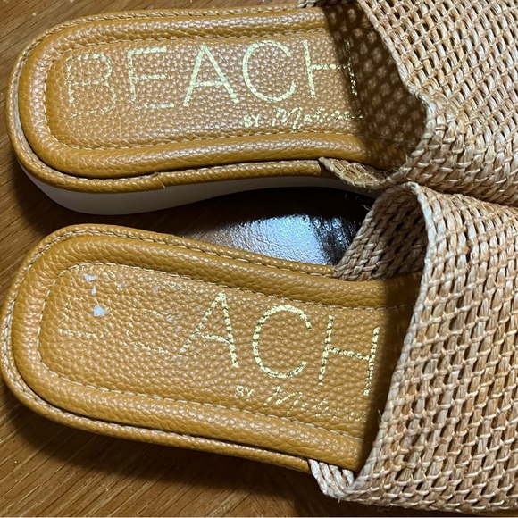 Beach by Matisse Straw Woven Women's Sandals Size 8 Vacation Neutral Coastal - Picture 2 of 8